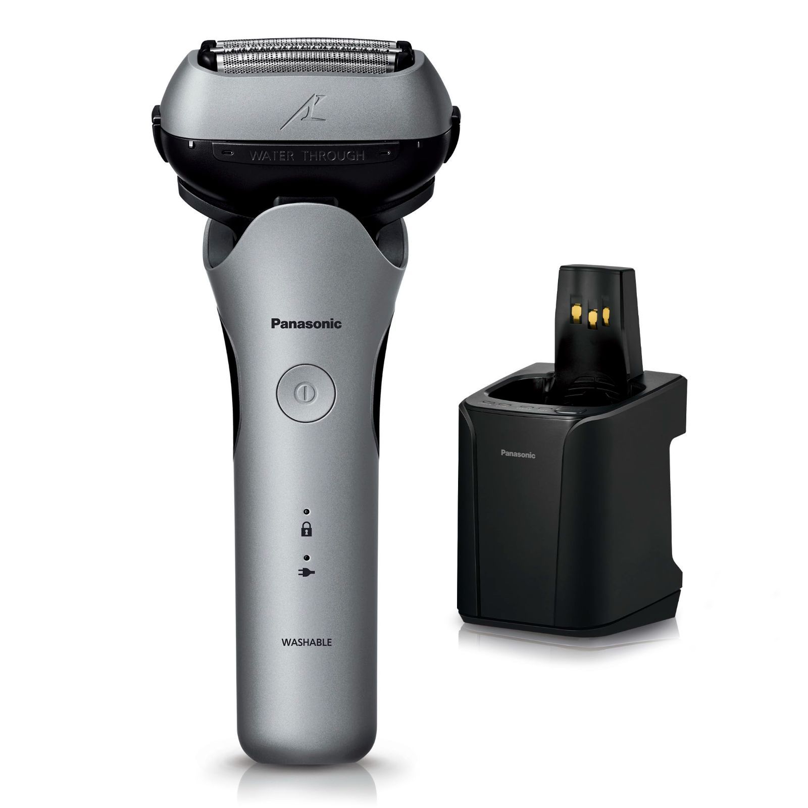 新品 メンズシェーバー ラムダッシュ 3枚刃 パナソニック 黒 全自動洗浄充電器 充電中でも剃れる ES-LT8Q-S
