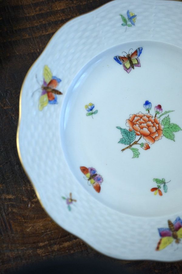 ヘレンド ヴィクトリアブーケ デザートプレート① Herendヘレンド