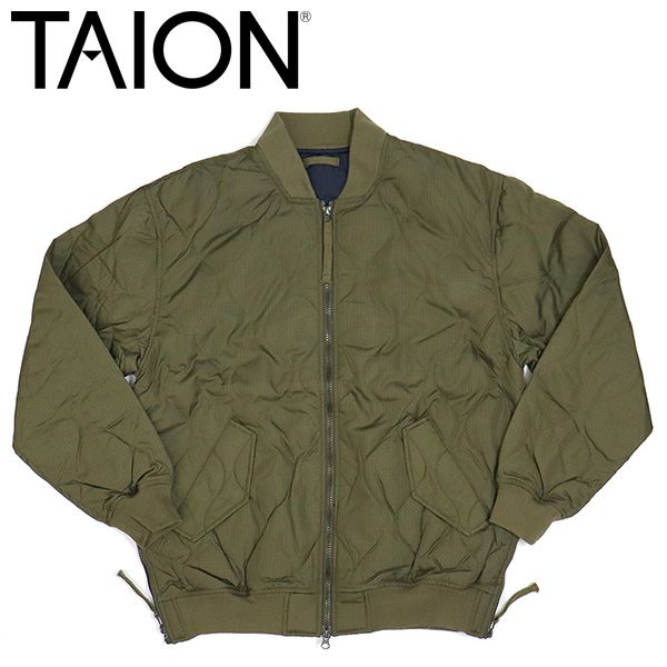TAION (タイオン) 111PML-1 MILITARY MA-1 DOWN JKT ミリタリー MA-1 ダウンジャケット TA022 全3色 D.OLIVE L