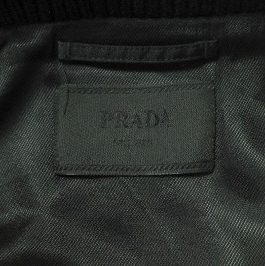 PRADA プラダ 22AW Re-Nylon PLATE LOGO BOMBER JACKET 三角プレートロゴ ナイロンボンバージャケット SGH038 R121 1WQ8 54 ブラック MA-1 アウター g16765