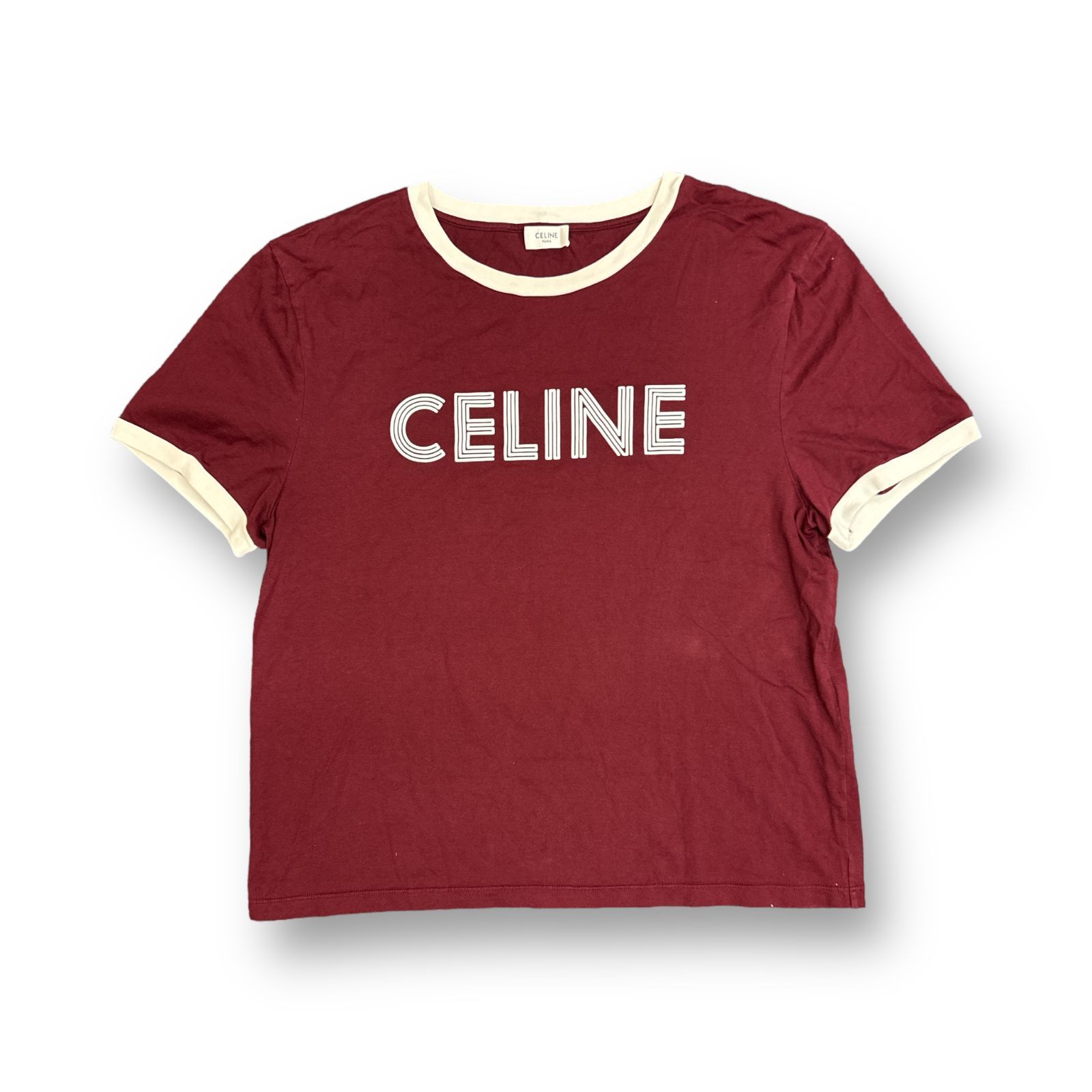 国内正規 CELINE 23AW ロゴプリントリンガーTシャツ 半袖 セリーヌ 2X49I671Q XL 74032A4 - メルカリ