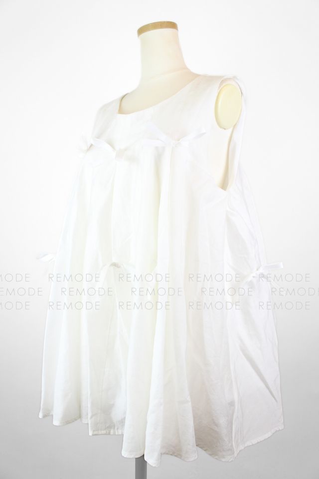 良品 23SS BLAMINK ブラミンク レースリボン ノースリーブブラウス  