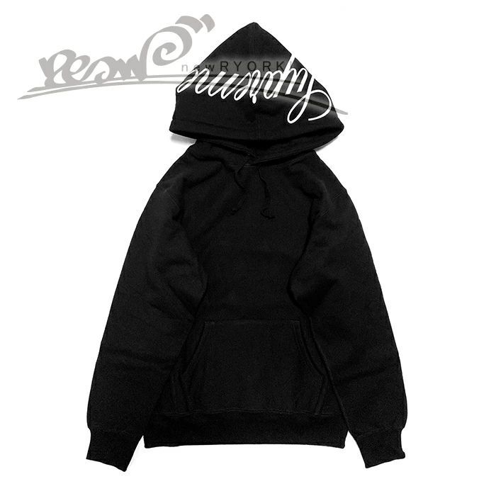 送料無料 メンズ プルオーバーパーカー ブラック Supreme