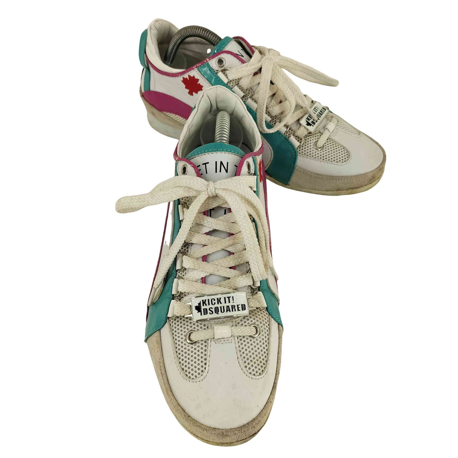 ディースクエアード DSQUARED2 ロゴプレート 1964 エナメルスニーカー 