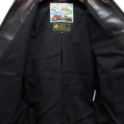 aero leather 黒 シングルライダースジャケット34 ホースハイド エアロレザー AEROLEATHER ホースハイド ライダース ジャケット