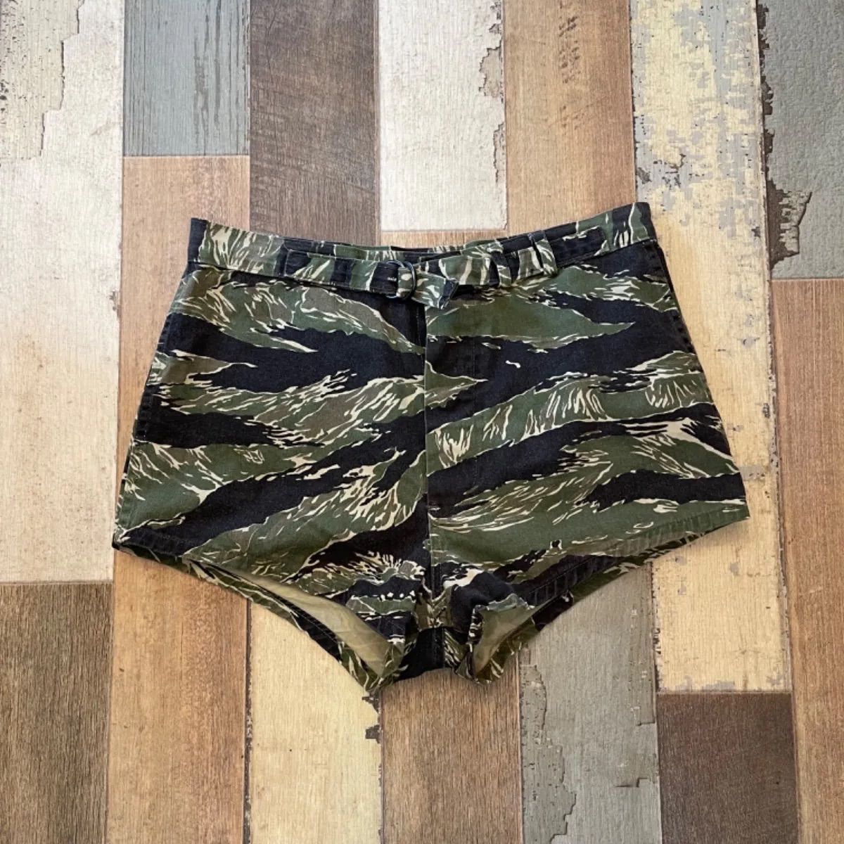 80s US NAVY UDT SEAL TEAM SWIMMER SHORT Tiger camo