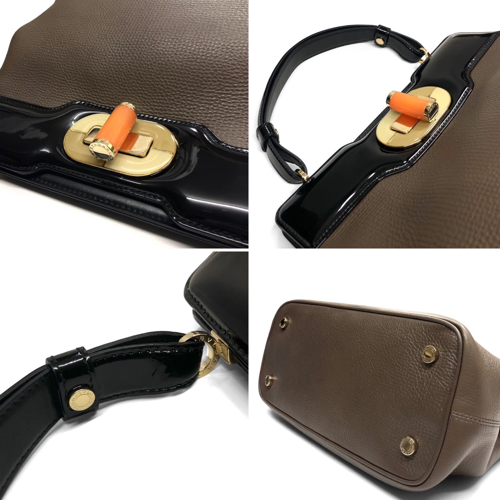 美品】BVLGARI ブルガリ イザベラロッセリーニ 2WAY ハンドバッグ 