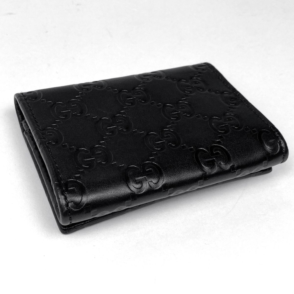 美品 GUCCI グッチ シマ GG柄 名刺入れ カードケース ブラック レザー グッチ GUCCI グッチシマ カードケース 名刺入れ カード入れ GG