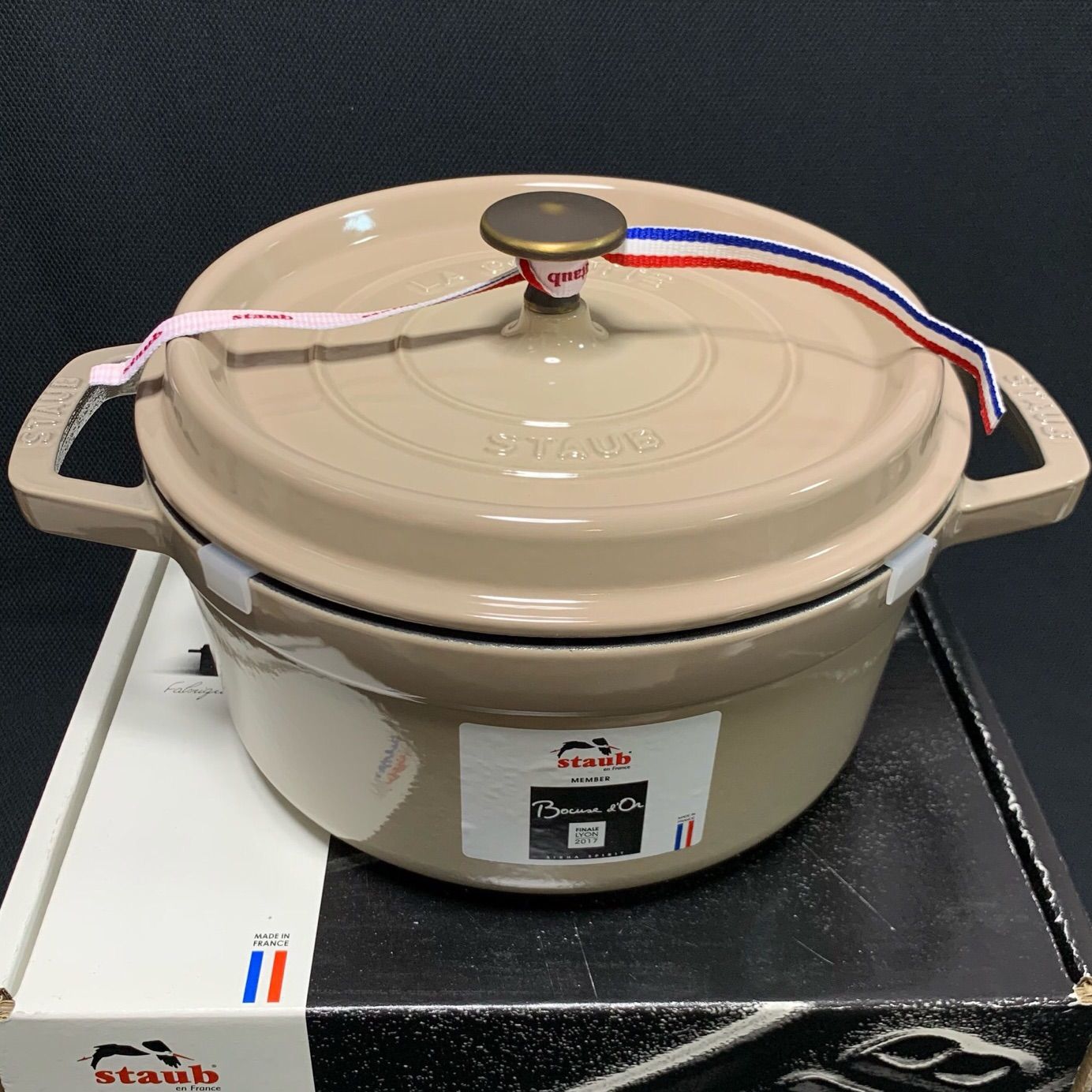 STAUB ストウブ リネン ラウンドココット 22cm