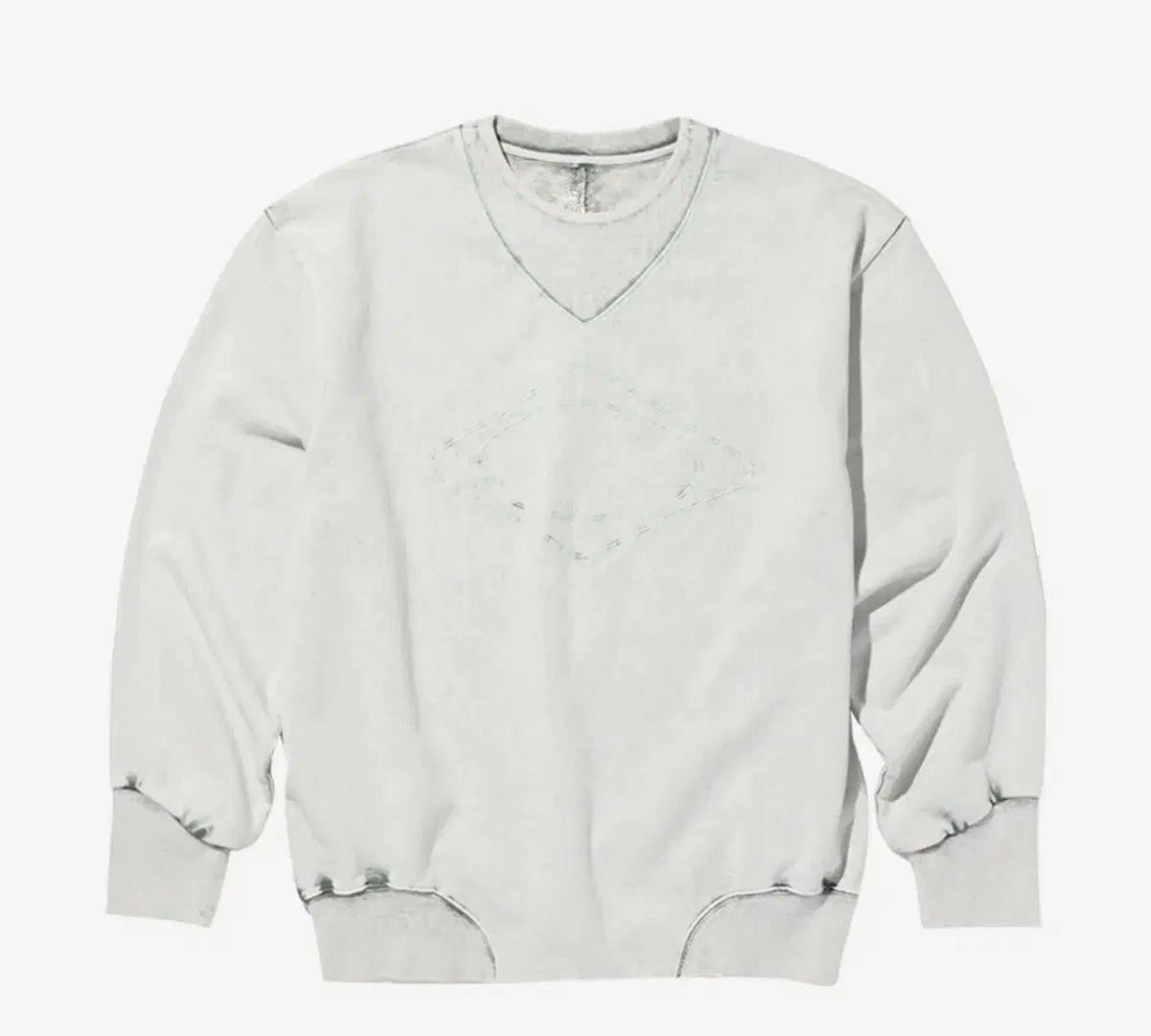 MISCHIEF ミスチーフ ガジェット クルーネック スウェットシャツ ブリーチド カーキ M