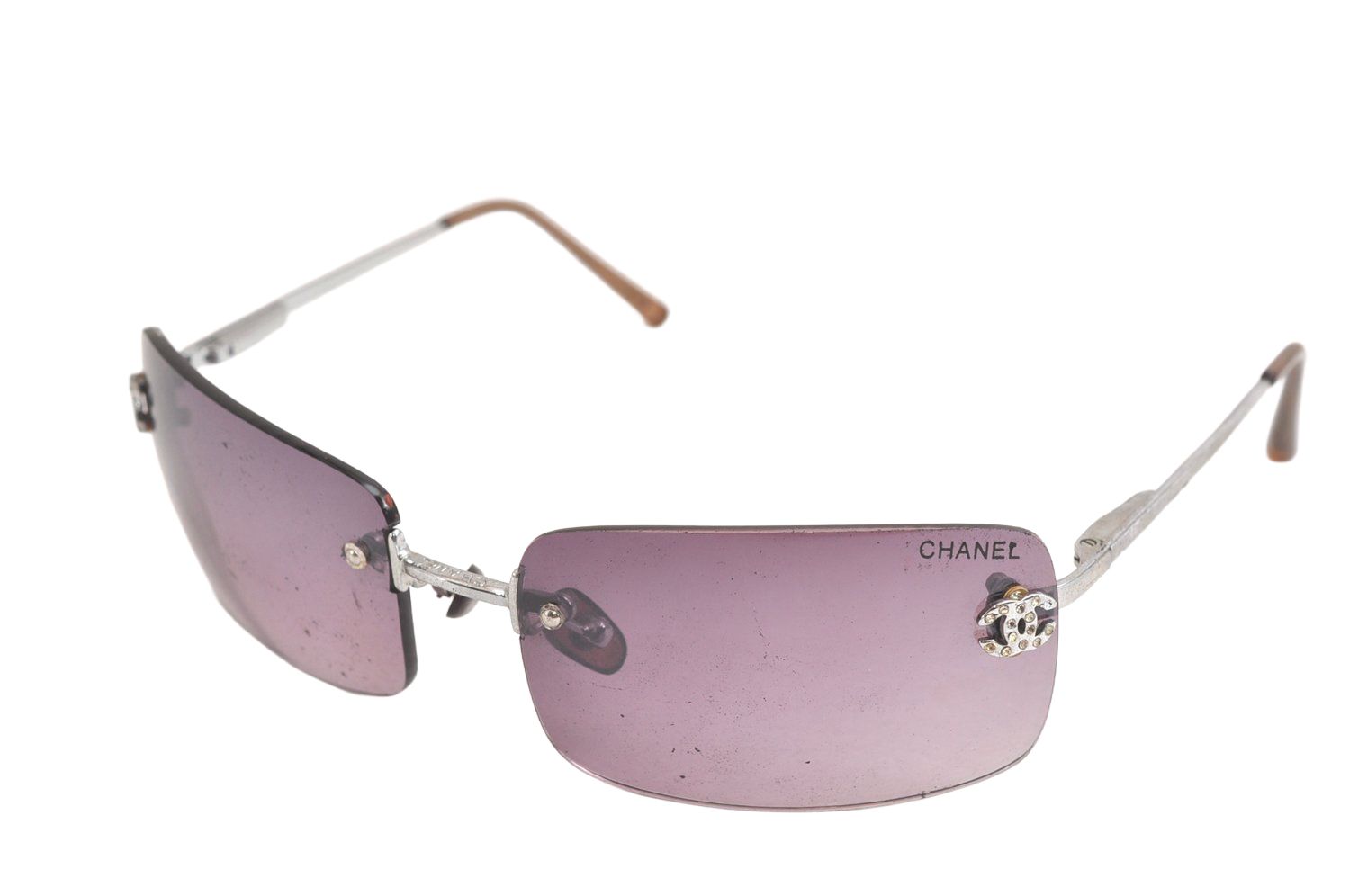 CHANEL シャネル サングラス CC ロゴ ココ マーク S1524 チタン ブラウン ジャンク 2920N