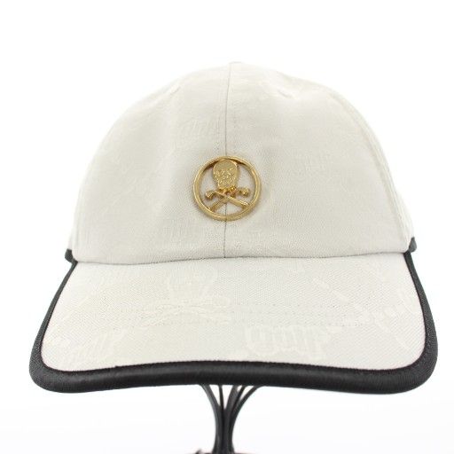 マーク&ロナ MARK-LONA ルーラーテープドキャップ 野球帽 ロゴ ゴルフ F 白 ホワイト MLF-2A-FC02 HN