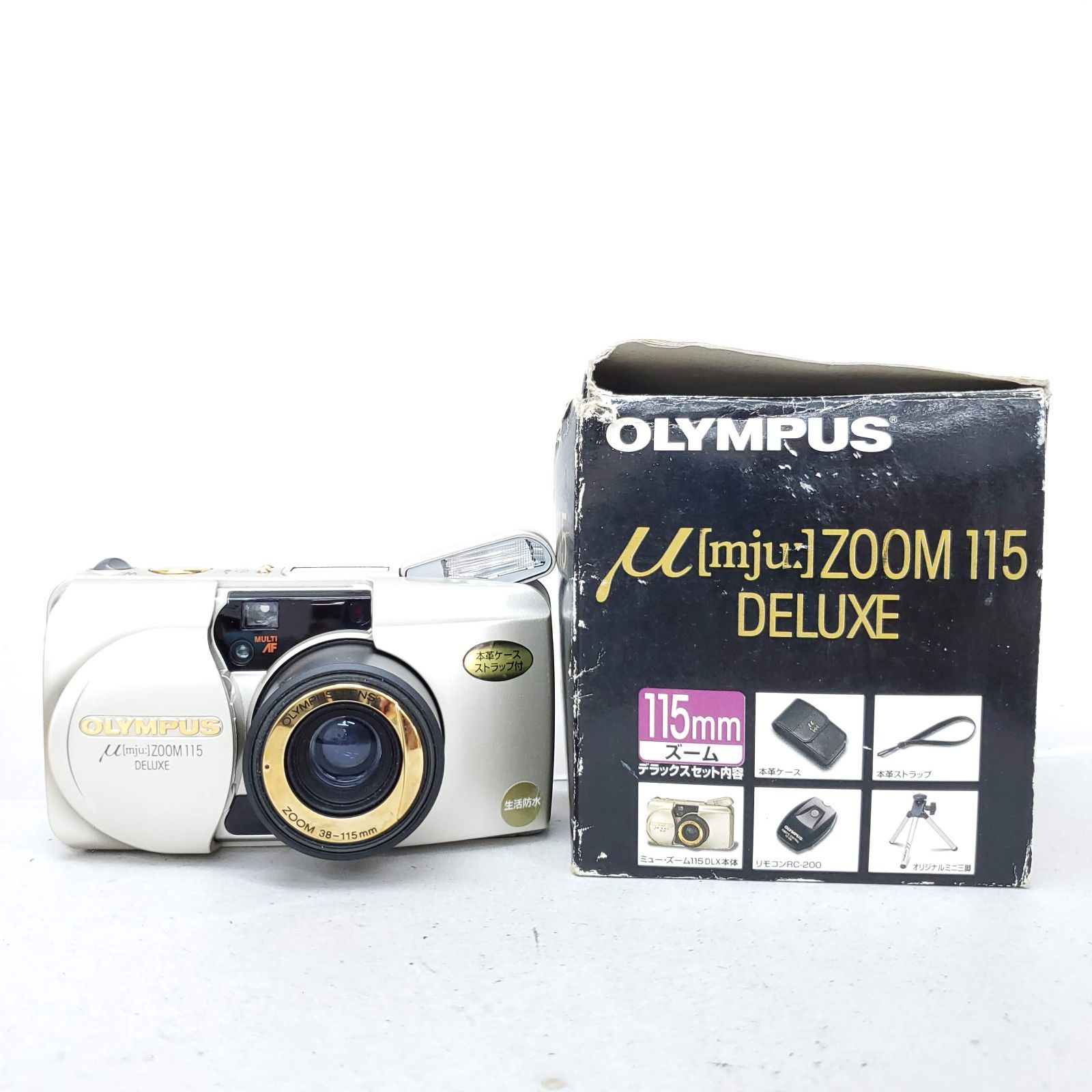 動作 済 Olympus μ mju ZOOM 115 DELUXE F0627-10-3v