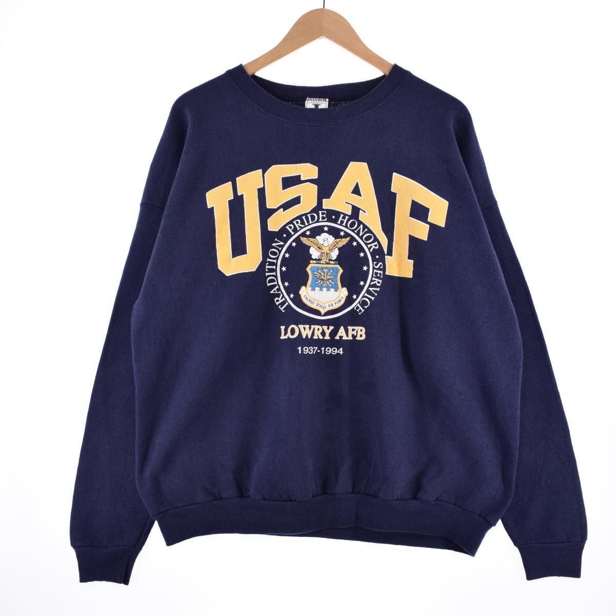 古着 JOSTENS USAF アメリカ空軍 プリントスウェットシャツ