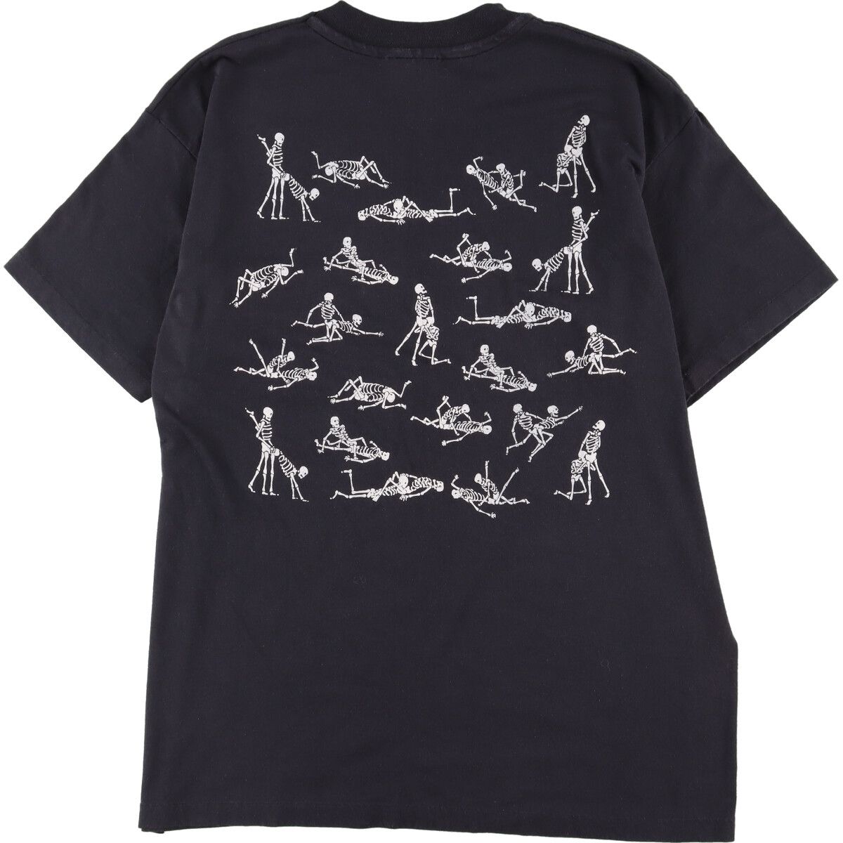 古着 90年代 Hanes エロT プリントTシャツ スカル柄 四十八手