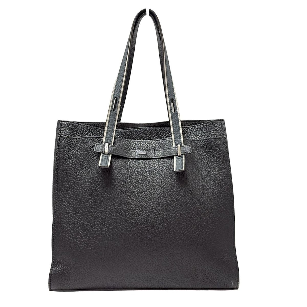 【美品】FURLA ブラック トートバッグ 保存袋付き FURLA ブラックレザー トートバッグ 保存袋付き FURLA ブラック