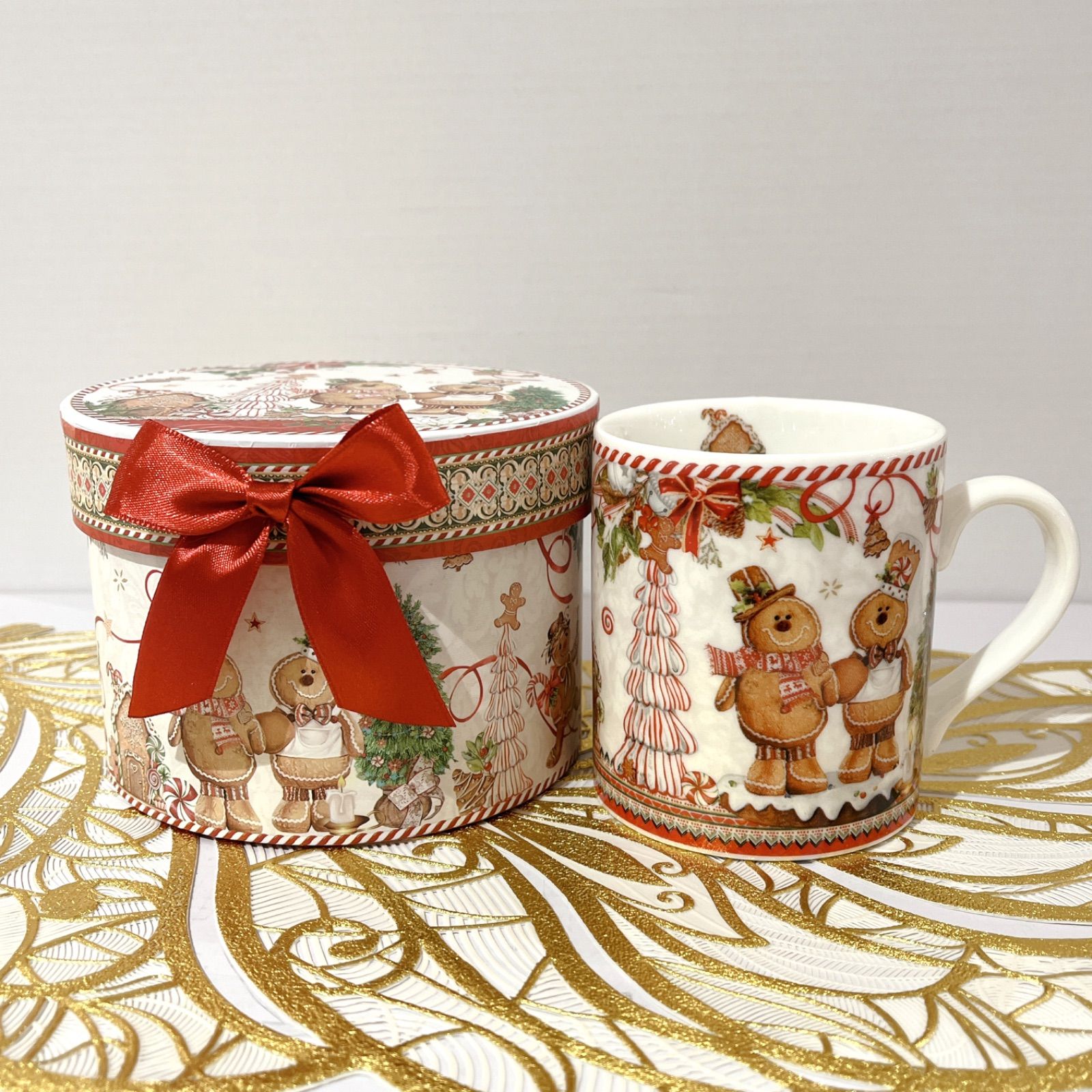 [新品未開封]thetoe クリスマスボックス シュシュ マグカップ キャンドル thetoeクリスマスボックスマグカップとシュシュとキャンドルのセット