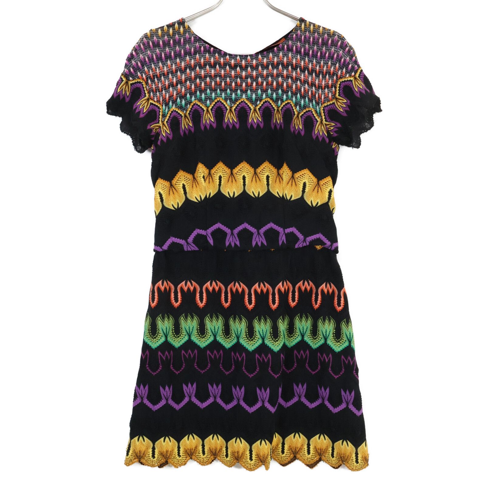 MISSONI ミッソーニ 総柄 裾ビーズ 半袖ニット 42 - メルカリ