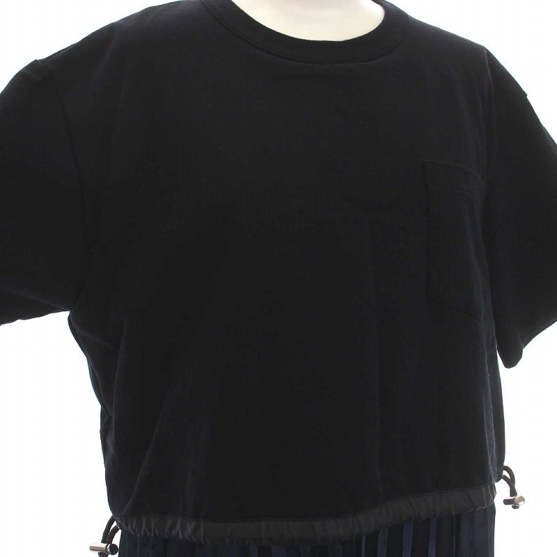 サカイ sacai 23AW Polka Dot Cotton Jersey Satin Dress コンビドレス  