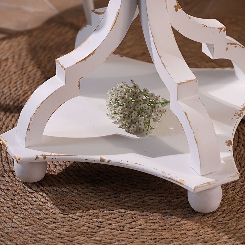 ティーテーブル 加工木製 小スペース対応 簡単組立 木目調 ホワイトウォッシュ レトロ モダン シンク シンプル 屋内 屋外 MARWIL-DEMENAGEMENTS_CH