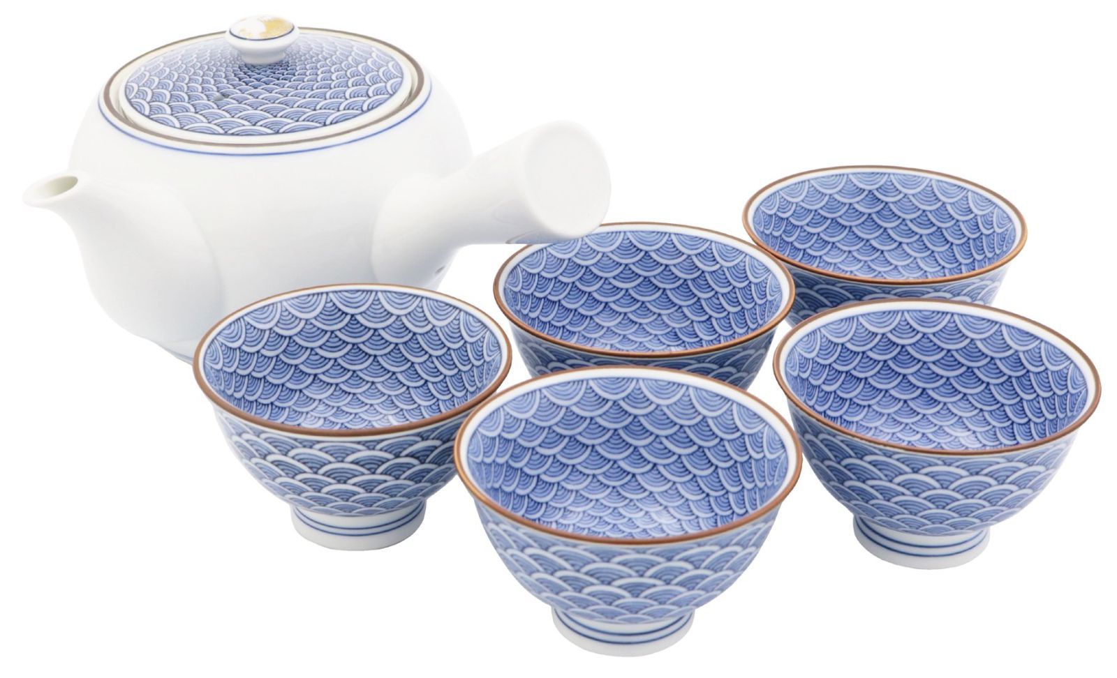 九谷焼 花詰金彩 茶器セット 急須 湯呑5客 おしゃれな九谷焼通販