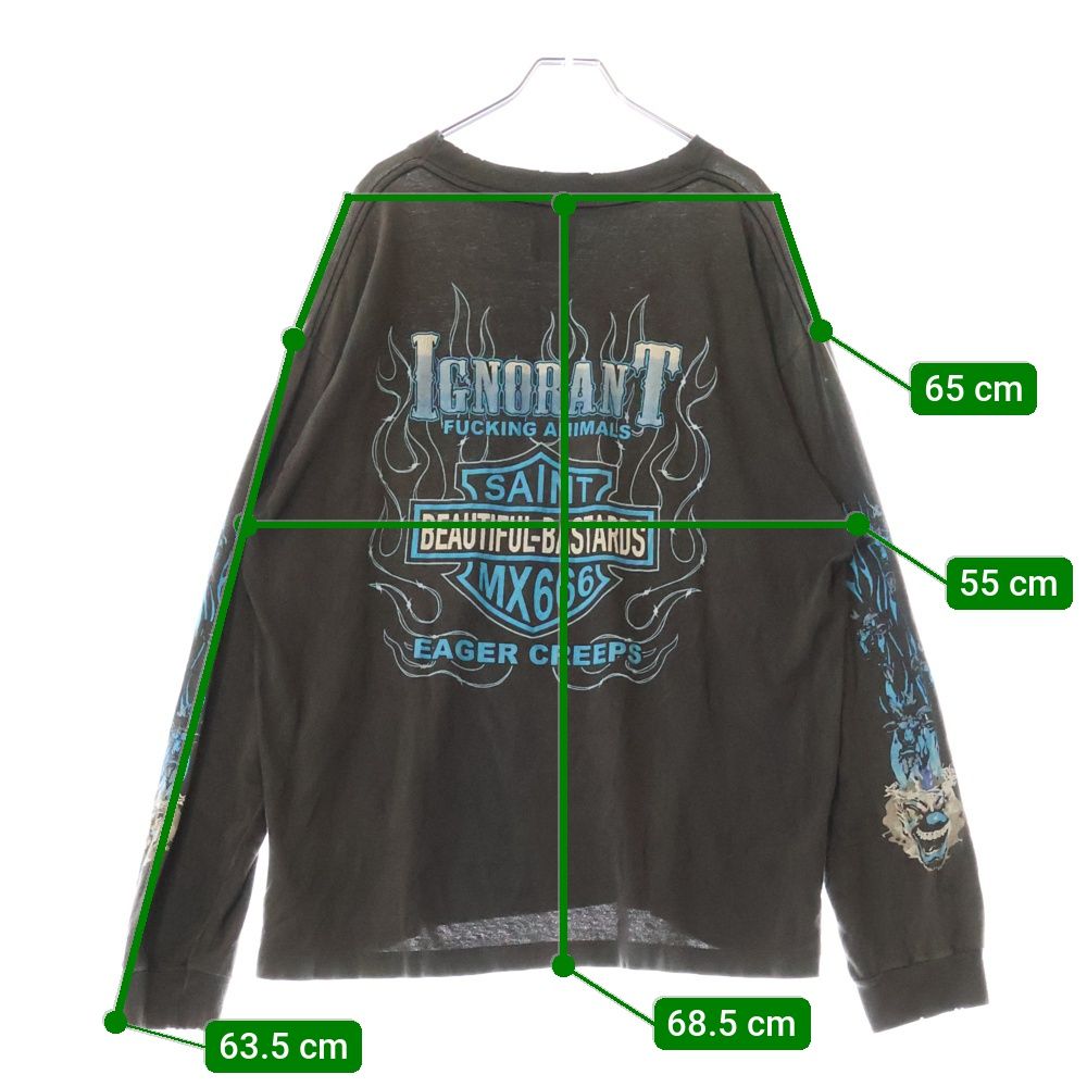 新品未使用 SAINT MICHAEL BASTARS ロンT SAINT MICHAEL (セントマイケル) 24AW LS TEE / BTFL BASTARS