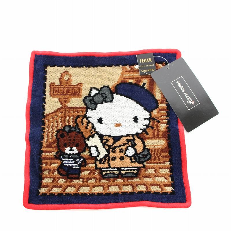 HELLO KITTYxFEILERxIENA ENFANT 別注ハンカチ FEILER/フェイラー 別注 DLICIEUX HELLO KITTY 25*25（ハンカチ