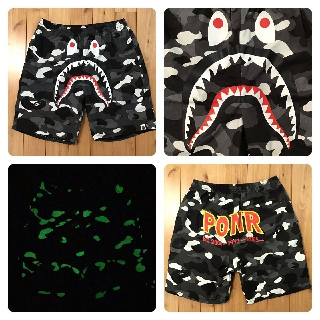 【A BATHING APE】 FIRE BAPESTA デニムハーフパンツ　M Fire BAPESTA デニム ハーフパンツ Mサイズ a bathing ape BAPE