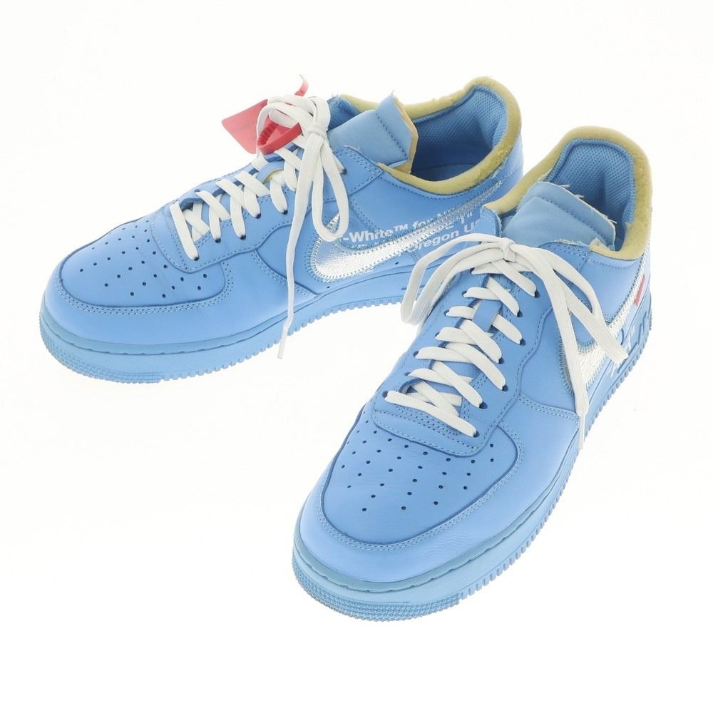 【中古】オフホワイト OFF-WHITE NIKEコラボ AIR FORCE 1 '07 VIRGIL MCA エアフォース1 スニーカー ライトブルー【サイズ28cm】【メンズ】