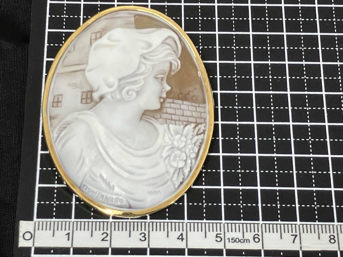 カメオ ペンダントトップ兼用ブローチ 6500→63000 見惚れるカメオの