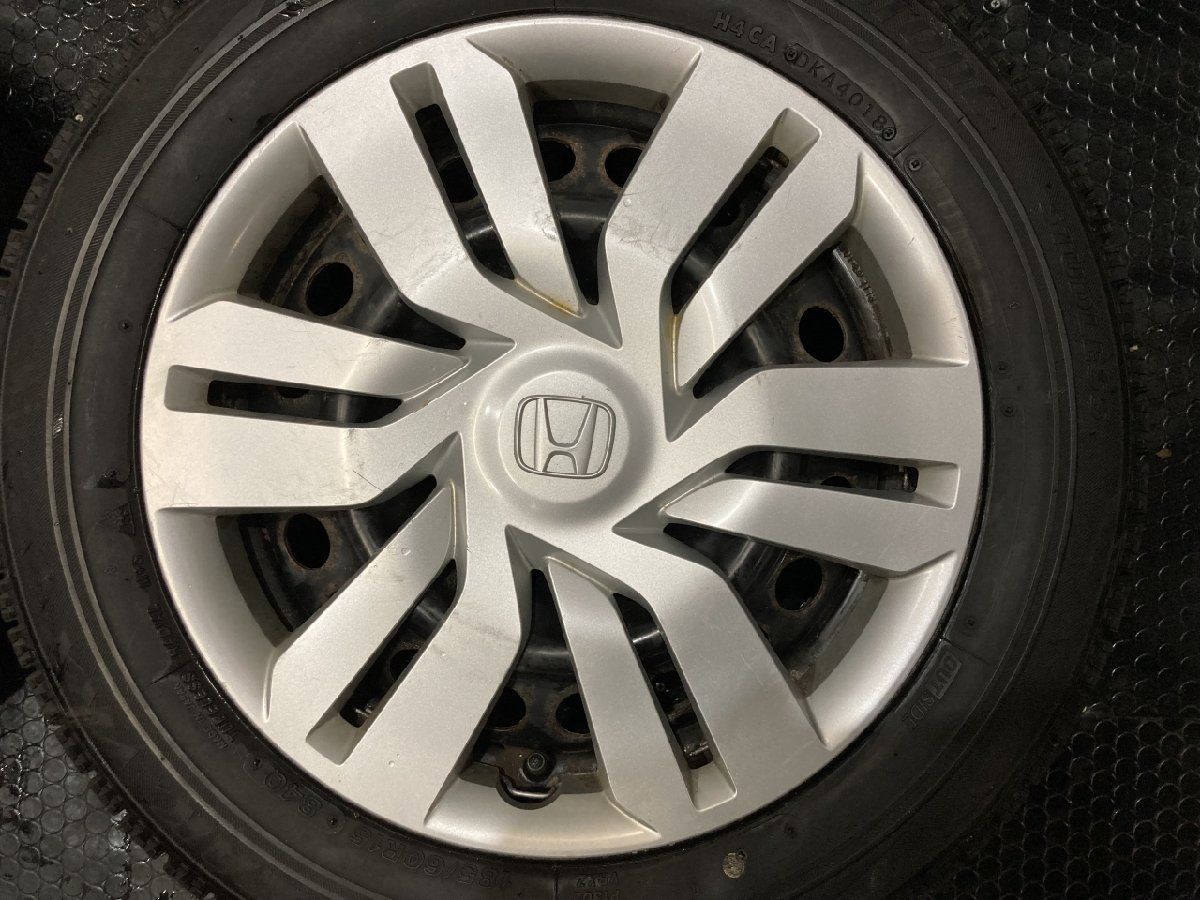 【BS BLIZZAK VRX 185/60R15】スタッドレス【HONDA フィット 純正ホイール 15インチ 6J4HPCD100+50】　(TF341)