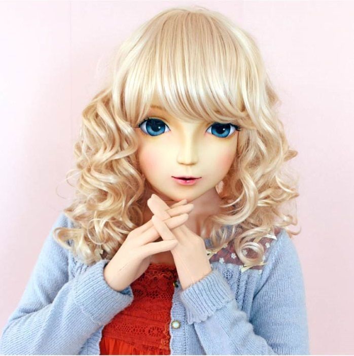着ぐるみマスク　素体　塗装済み　メイク済み Amazon.co.jp: Resin Female Cosplay 3/4 Head Kigurumi Mask