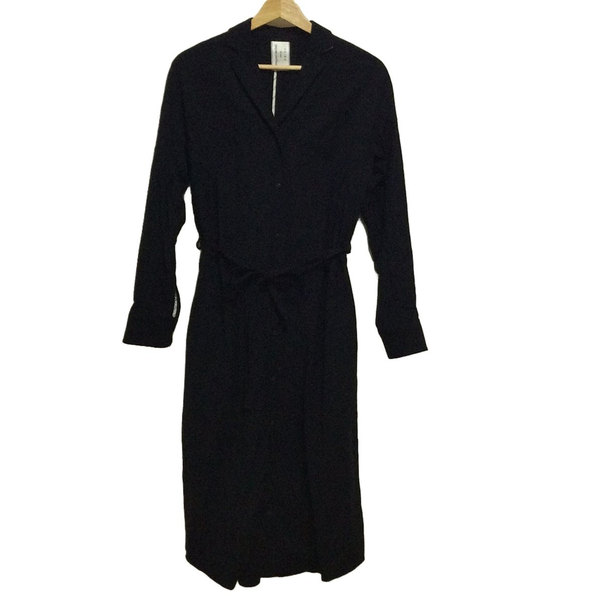 support surface サポートサーフェス ワンピース サイズ4 XL レディース - 黒×ベージュ 開襟|長袖|ロング|BEIGE.|ベルト付き