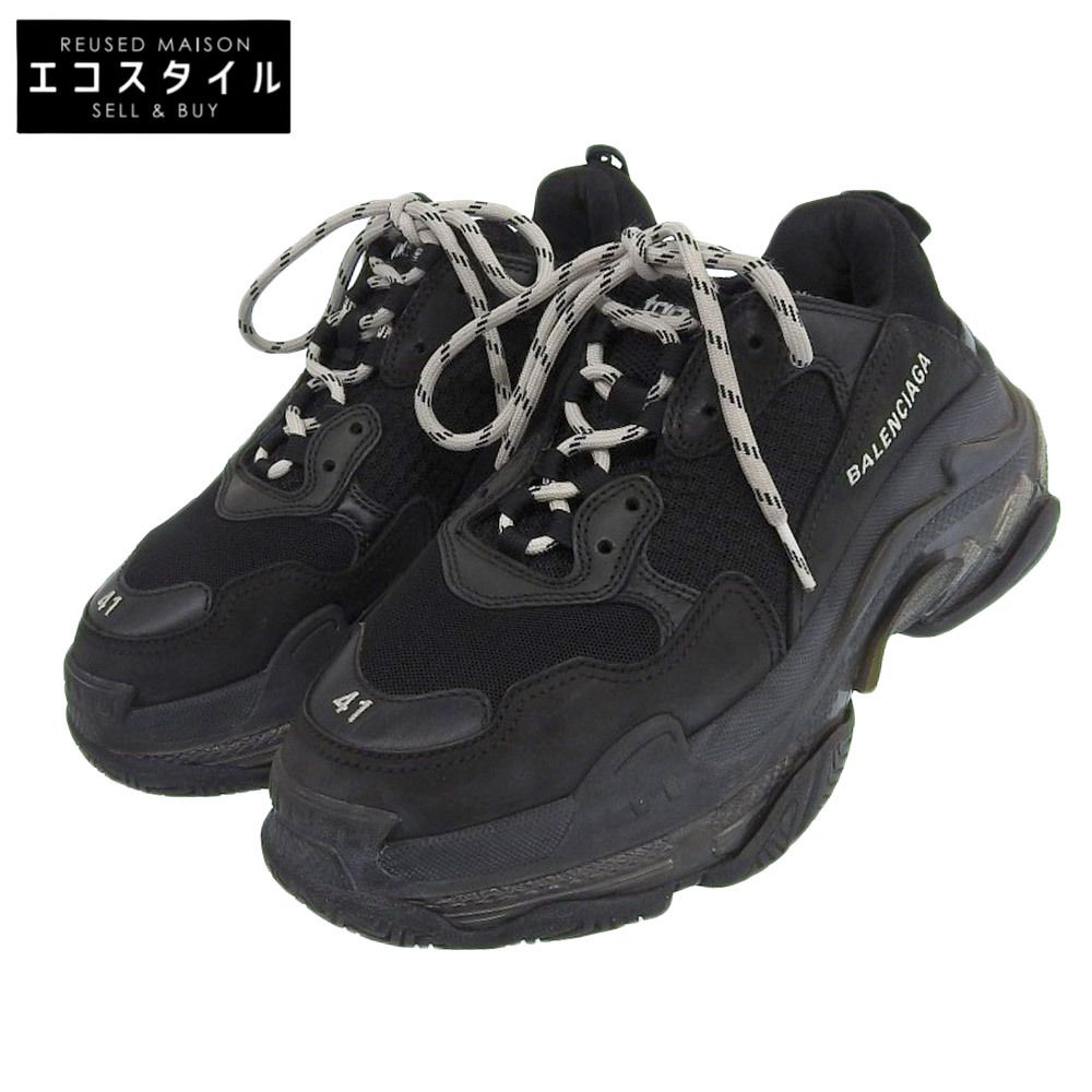 BALENCIAGA バレンシアガ トリプルS クリアソール スニーカー シューズ メンズ 黒 ブラック 27cm 27541624 41 EU