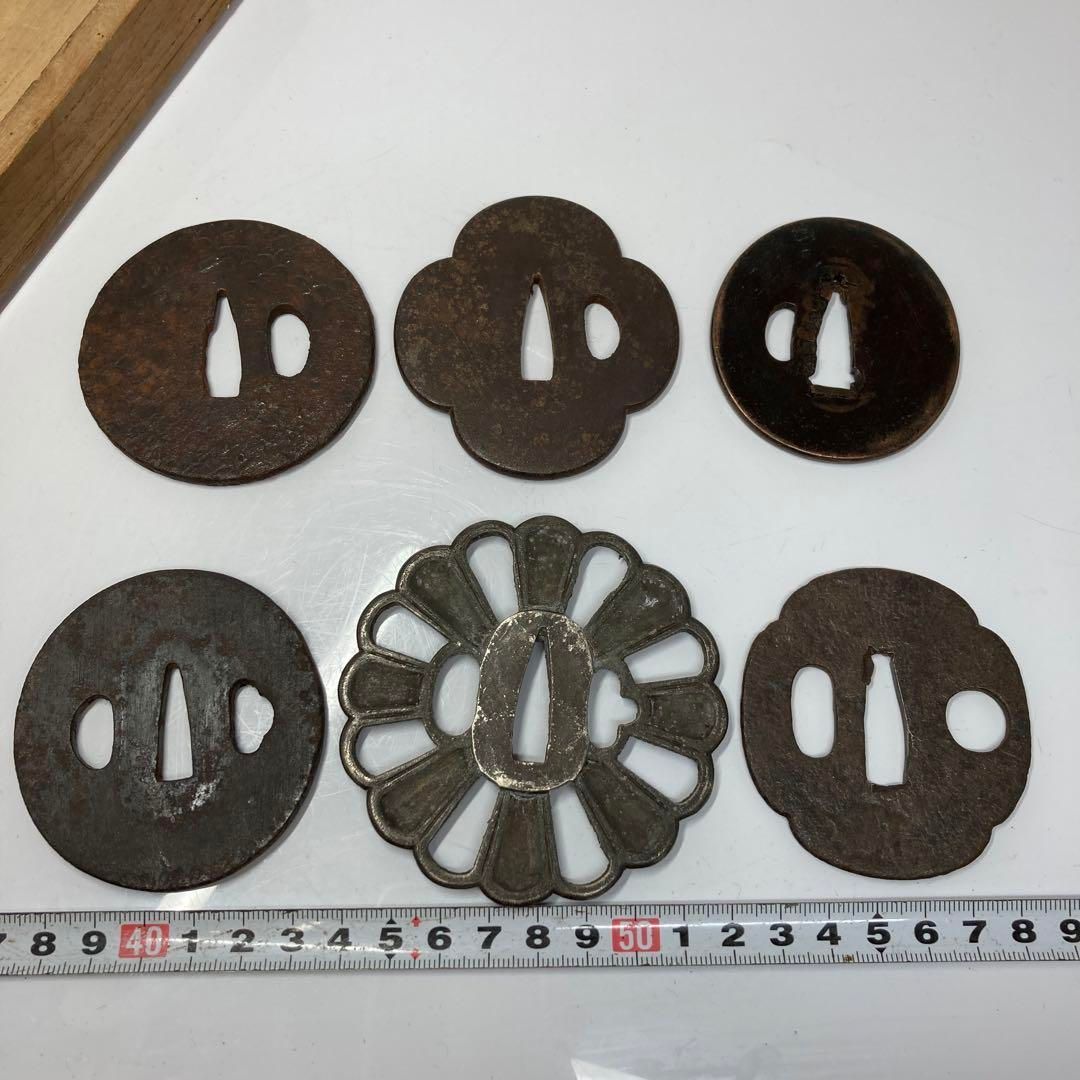 江戸時代 つば 6点 540g 東さ5-1019