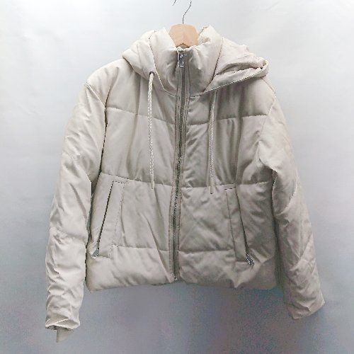 ◇ ⊇ ZARA ザラ フェイクレザー 長袖 ジャンパー サイズXS ベージュ 