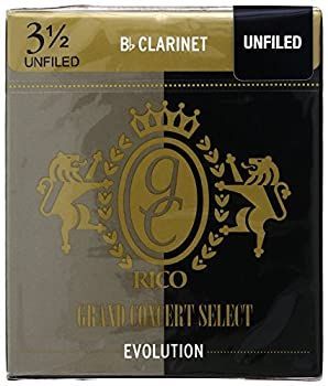 D Addario WoodWinds ダダリオ リード Bbクラリネット用 GRAND CONCERT SELECT EVOLUTION UNFILED RGE10BCL350 硬さ 3.5 10枚入り 正規