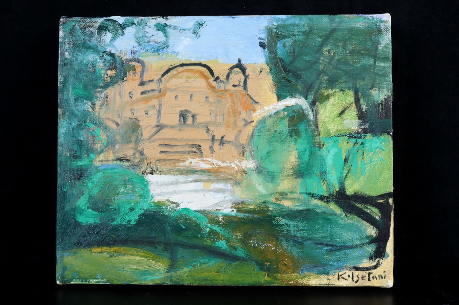 現代アートItaly import 肉筆油彩画　証明あり 現代アートItaly import 肉筆油彩画 証明あり