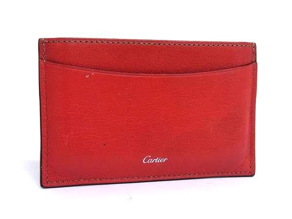 Cartier カルティエ 名刺入れ ワインレッド ヘビ革  カード付き カルティエ カードケース/名刺入れ メンズ レディース