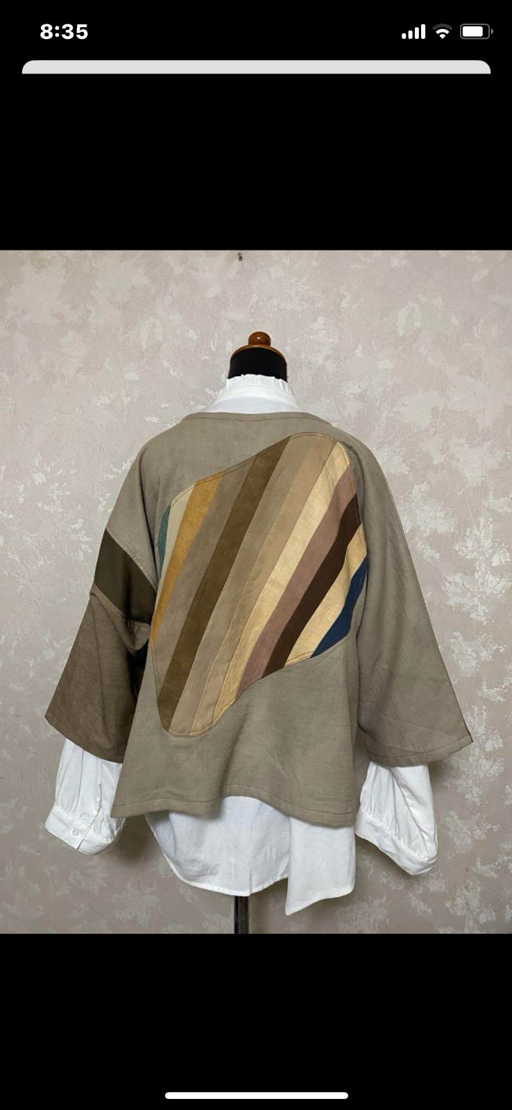 467.柿渋染めのトップス 草木染め