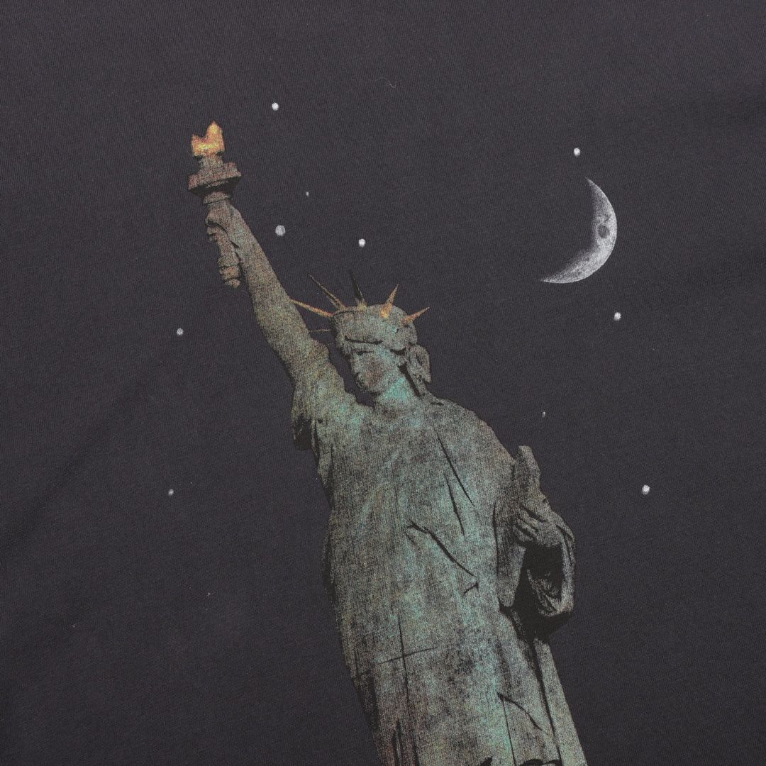 BALENCIAGA バレンシアガ Paris Liberty Tシャツ ミディアムフィット ユニセックス  ブラック ヴィンテージジャージー