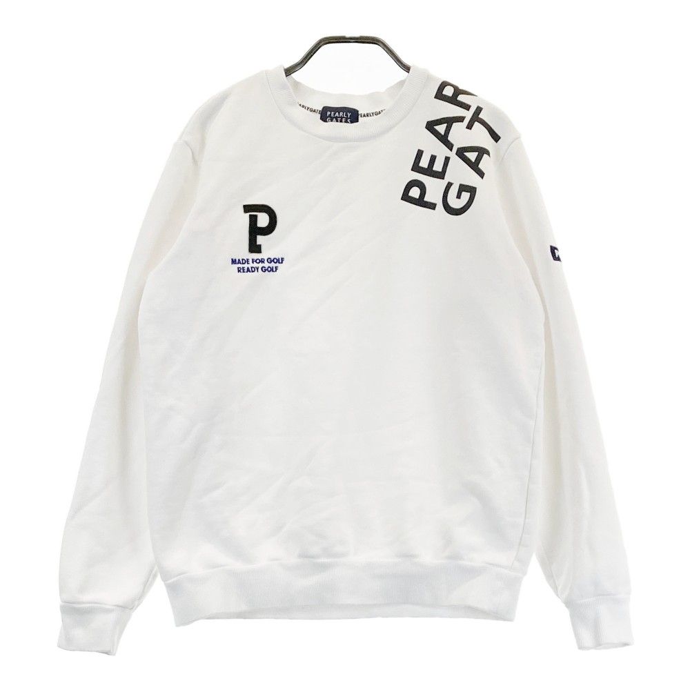 サイズ 4 PEARLY GATES パーリーゲイツ 2025年モデル スウェットトレーナー ホワイト系 240101422796 ゴルフウェア メンズ ストスト