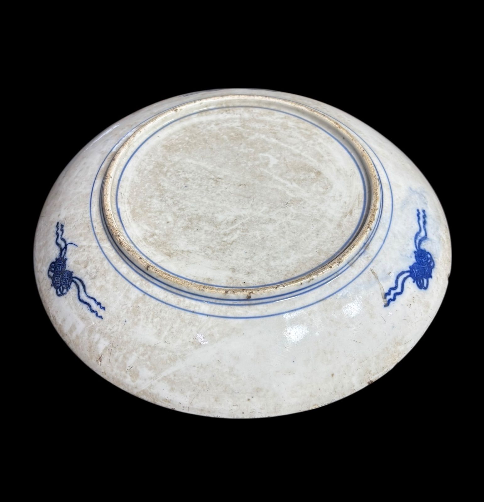 染付 大皿 直径約31cm 骨董 アンティーク 皿 【公式通販】