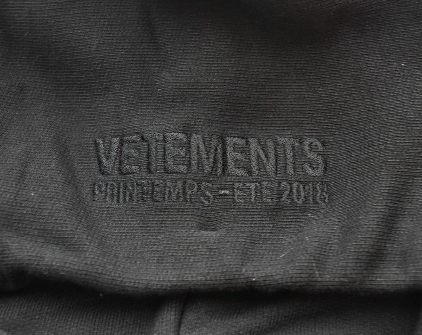 ヴェトモン VETEMENTS 18SS Tape Hoodie WSS18TR26 テープ デザイン