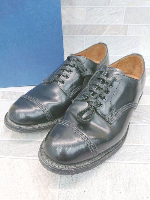 G-94◎SANDERS サンダース ストレートチップ ビジネスシューズ 8.5 黒◎