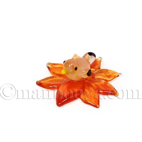 ガラス細工ミニチュアもみじ