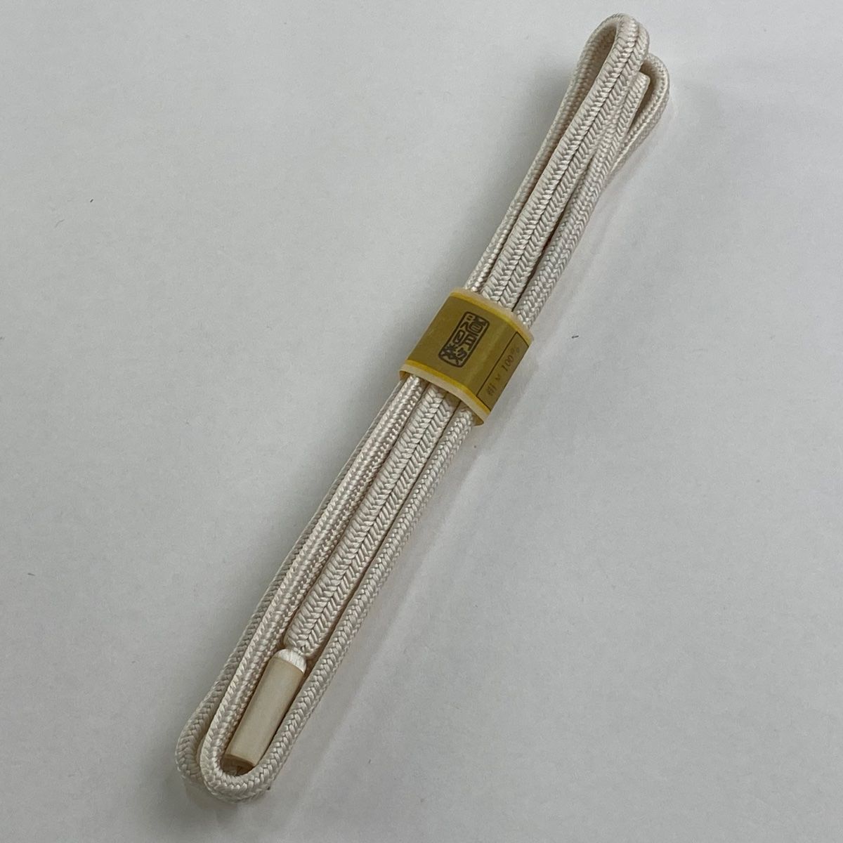 帯締め 無形文化財 有職組紐 道明 白 正絹 和装小物