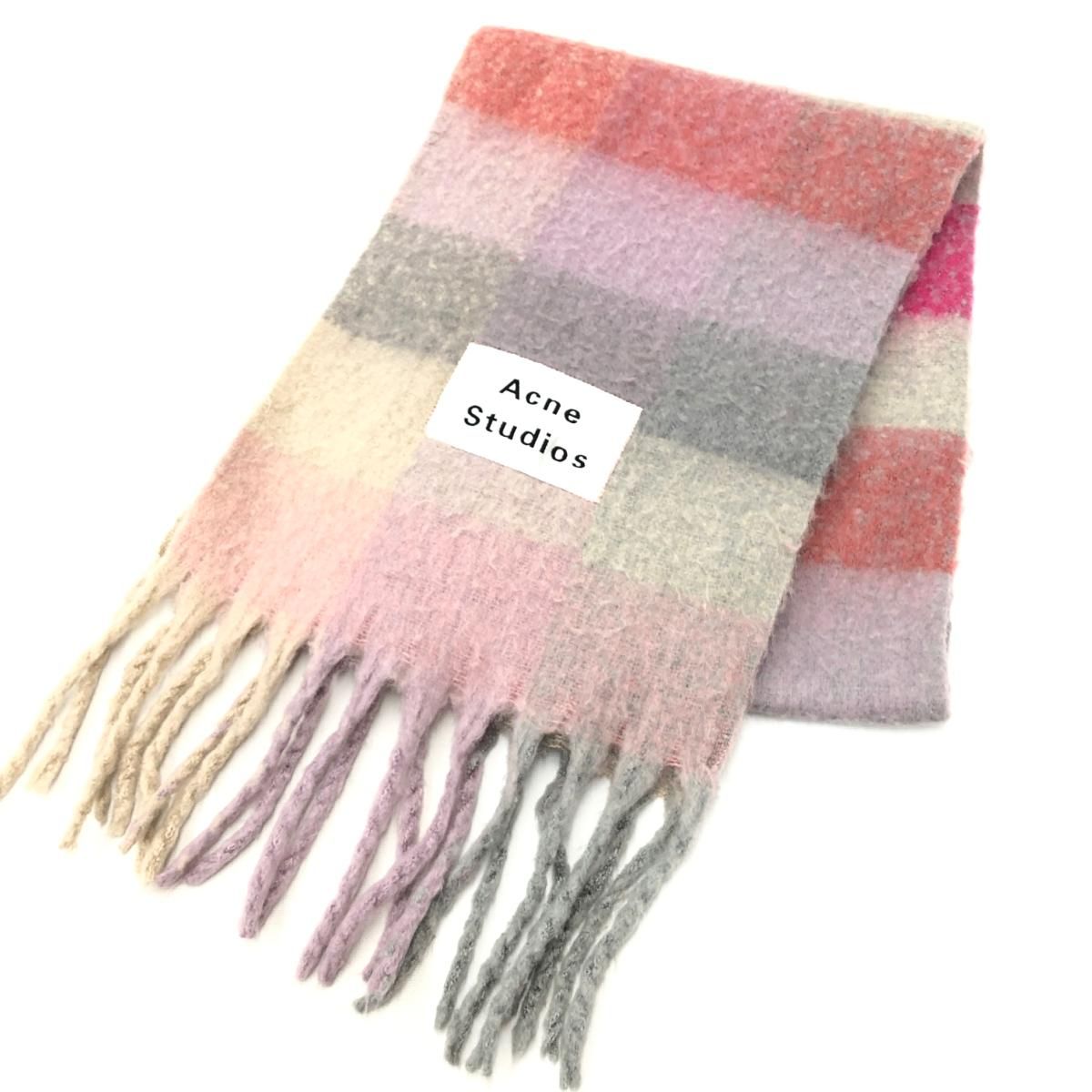 acne studios アクネストゥディオズ　チェック　ストール　ウール Acne Studios アクネストゥディオチェック柄 ストール ウール混紡