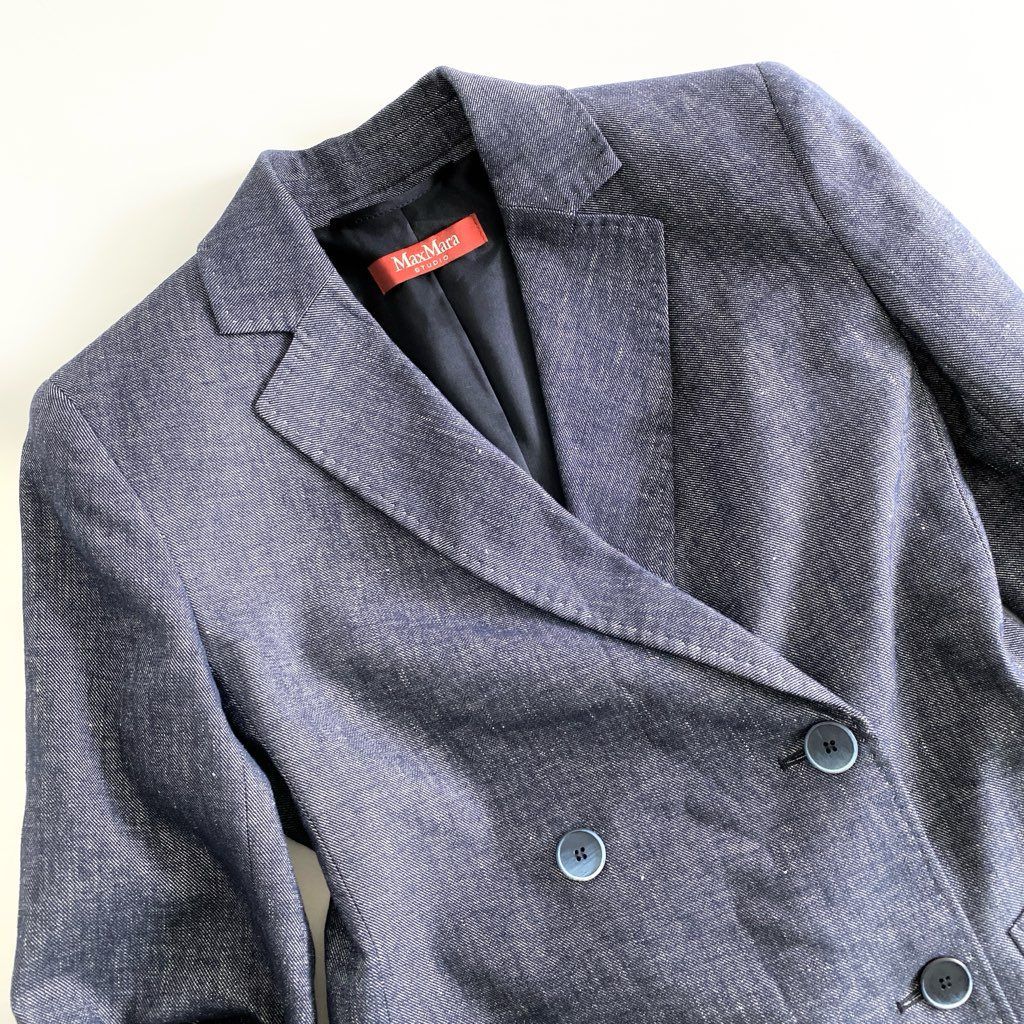 マックスマーラ Max Mara Studio ふと リネンジャケット 新品