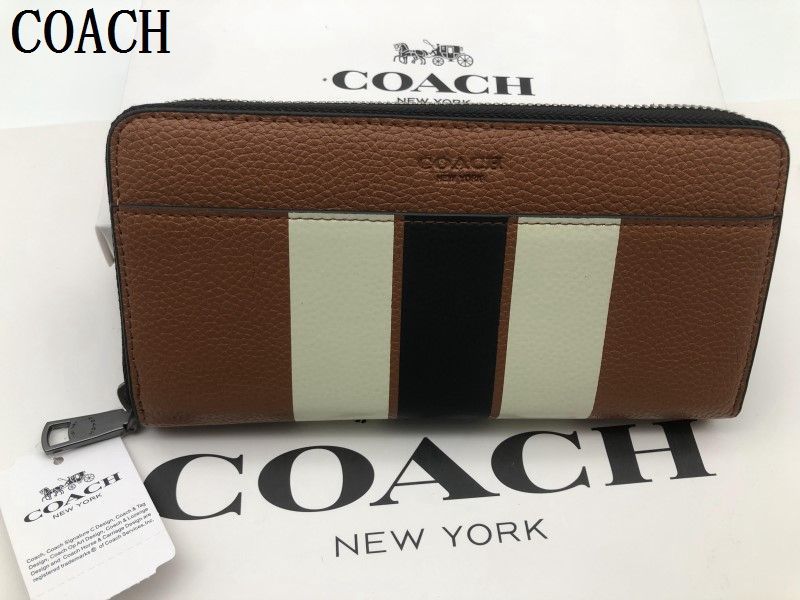 コーチ COACH 長財布 財布 シグネチャー アコーディオンラウンドジップウォレット財布 贈り物 F75395 a299C新品 未使用  xj0001